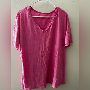 Aerie Real Soft pink v-neck t-shirt size L, very good condition